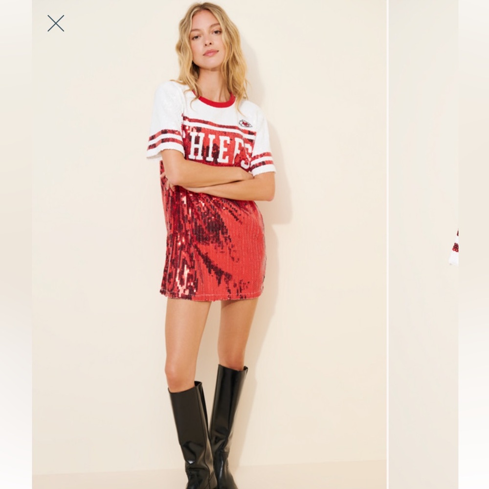 Nuuly x The Wild Collective Kansas City Chiefs Sequin Mini Dress